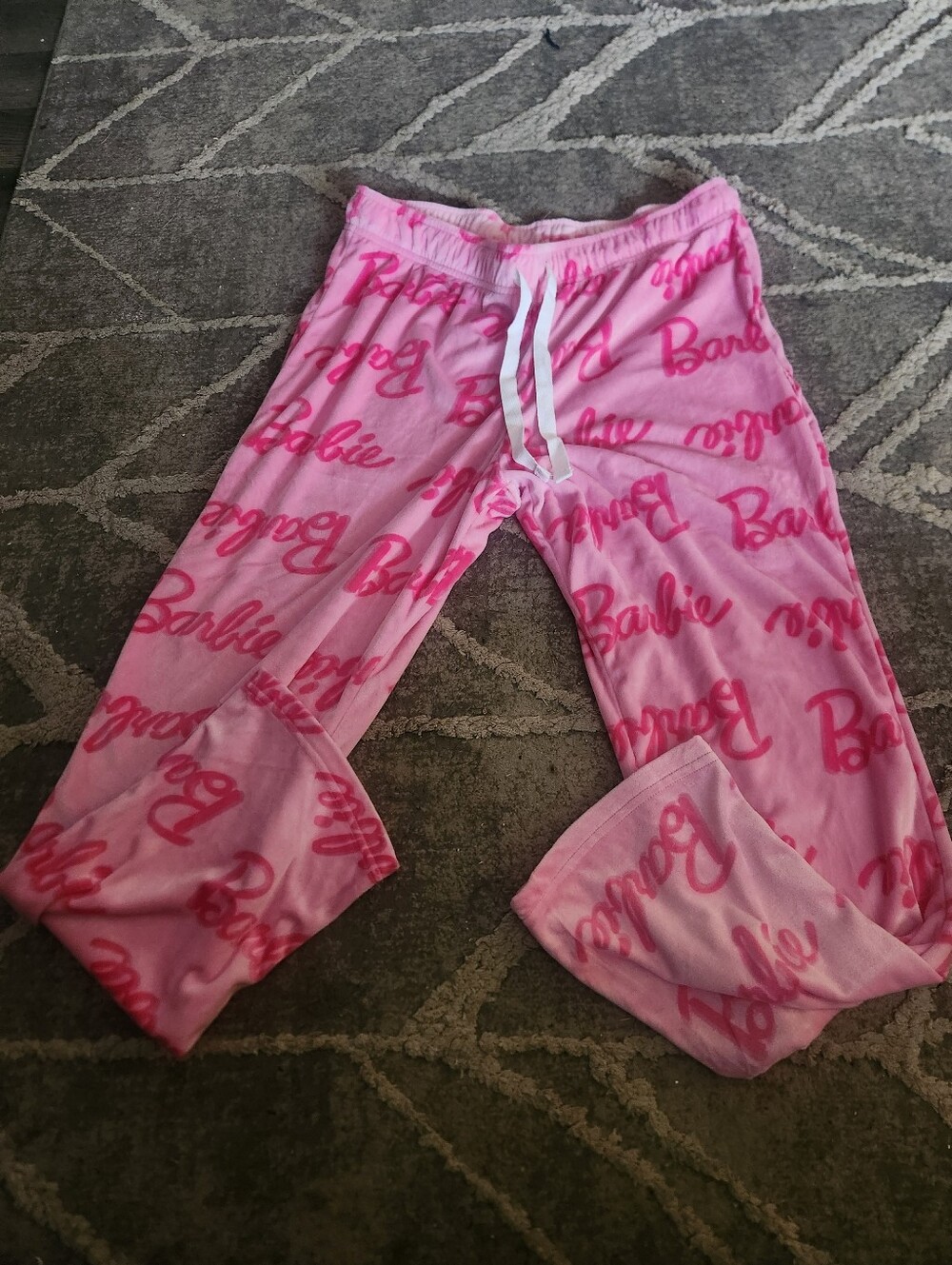 Barbie Pink Script Logo Pajama Bottoms